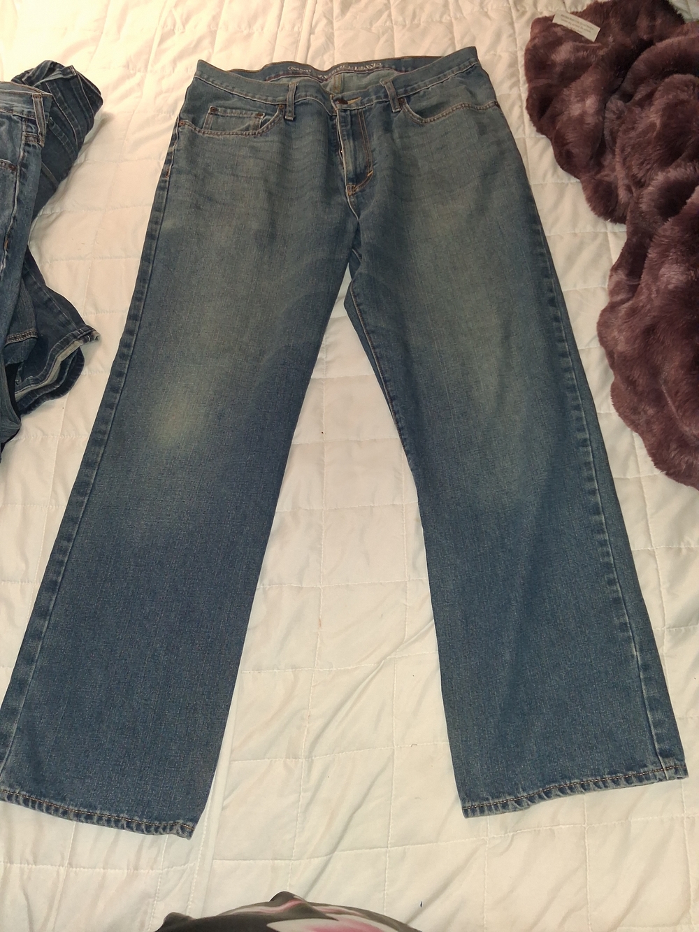 Old Navy Men's Bootcut Jeans in Faded Blue Denim